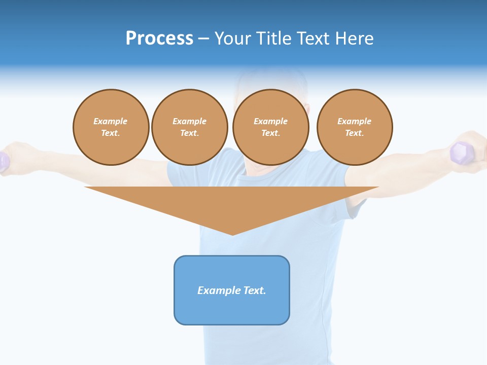 A Man Is Doing Exercises With Dumbbells PowerPoint Template
