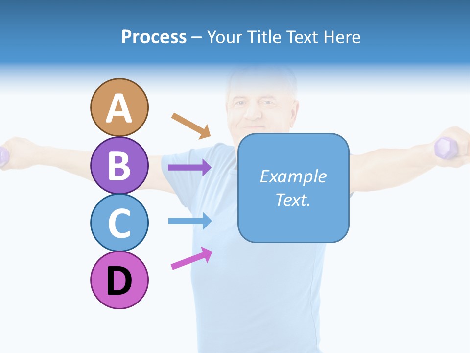 A Man Is Doing Exercises With Dumbbells PowerPoint Template