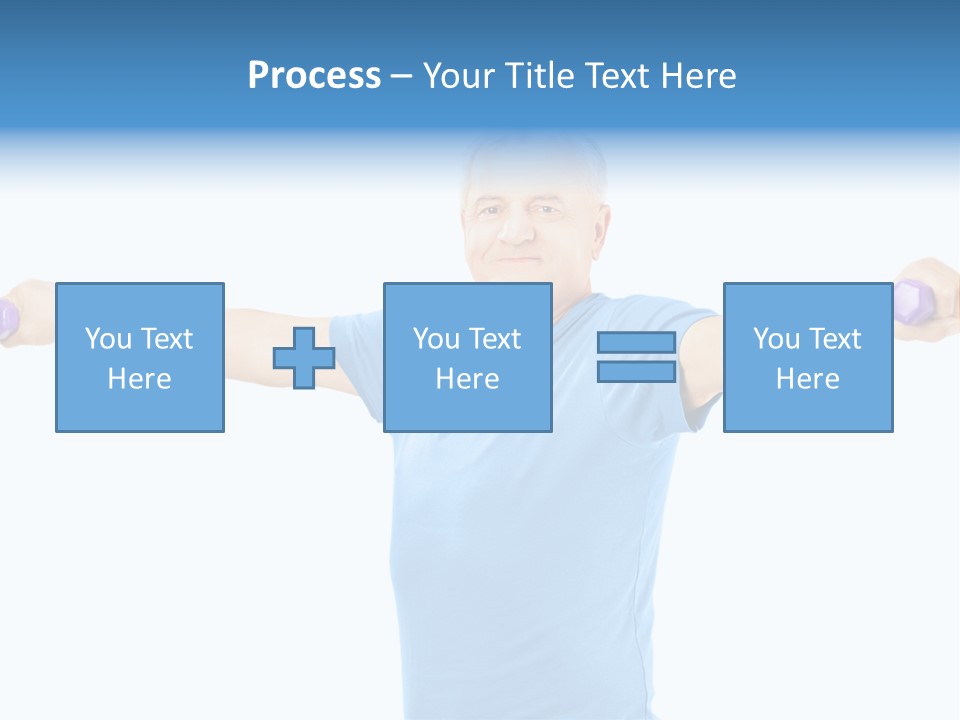 A Man Is Doing Exercises With Dumbbells PowerPoint Template