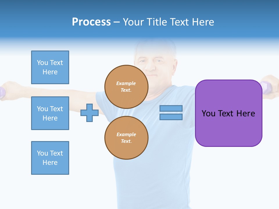 A Man Is Doing Exercises With Dumbbells PowerPoint Template