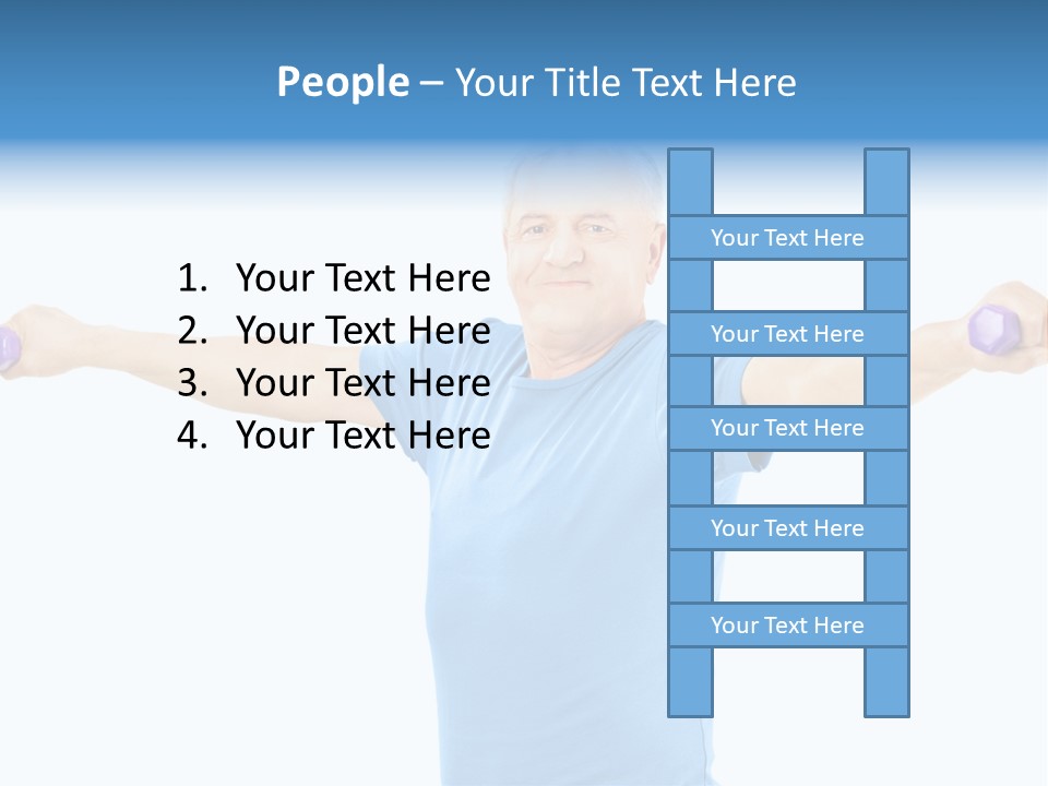 A Man Is Doing Exercises With Dumbbells PowerPoint Template