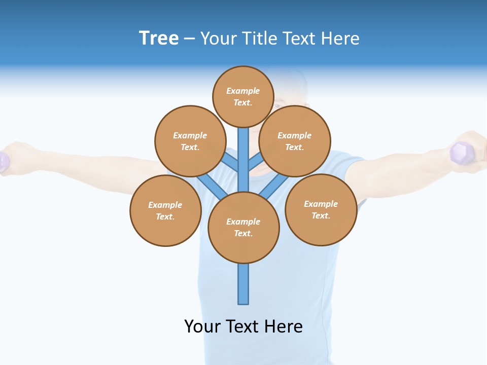 A Man Is Doing Exercises With Dumbbells PowerPoint Template