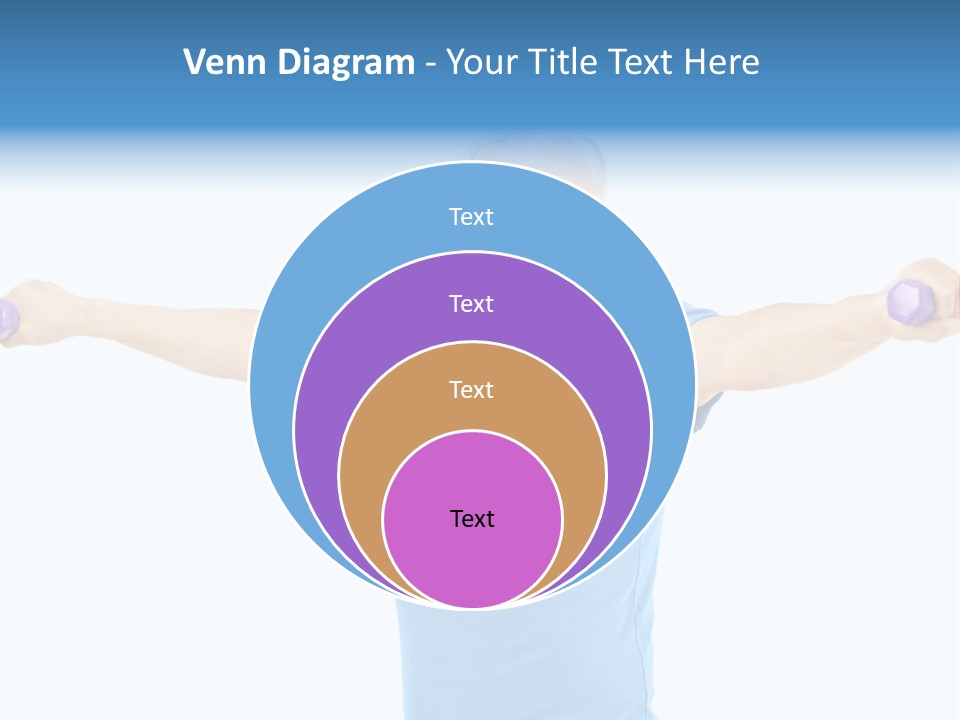 A Man Is Doing Exercises With Dumbbells PowerPoint Template