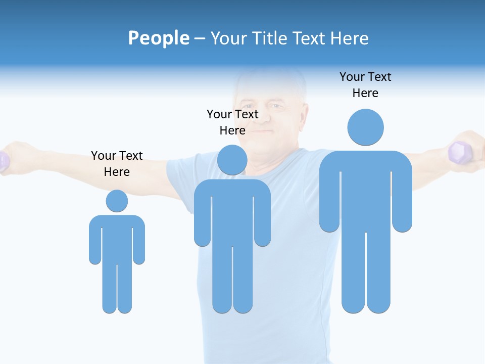 A Man Is Doing Exercises With Dumbbells PowerPoint Template