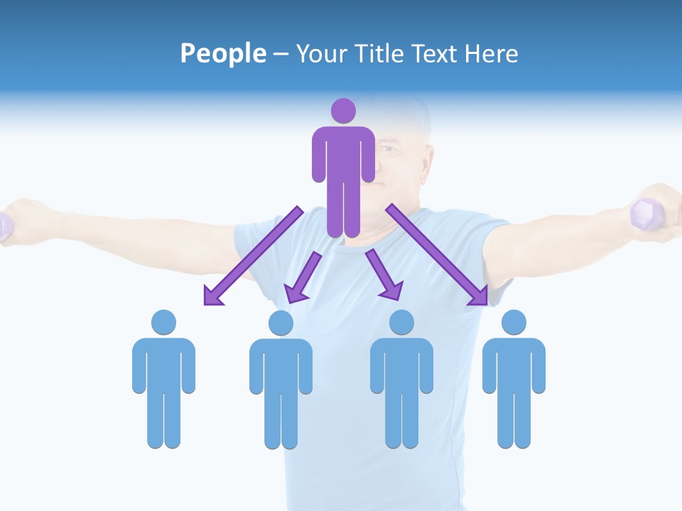 A Man Is Doing Exercises With Dumbbells PowerPoint Template