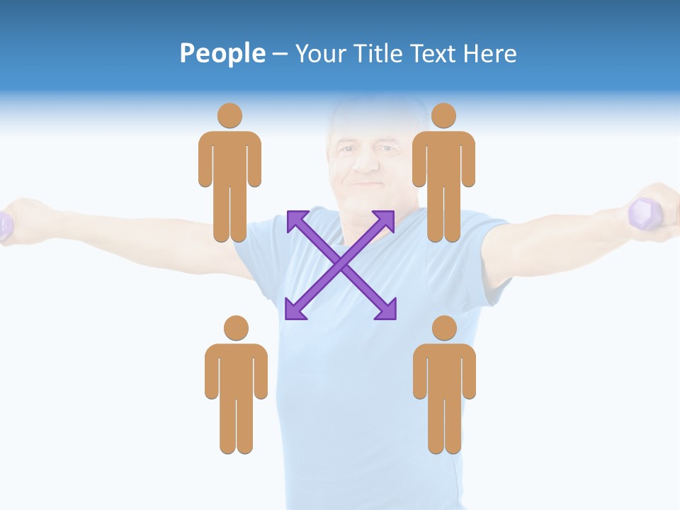 A Man Is Doing Exercises With Dumbbells PowerPoint Template