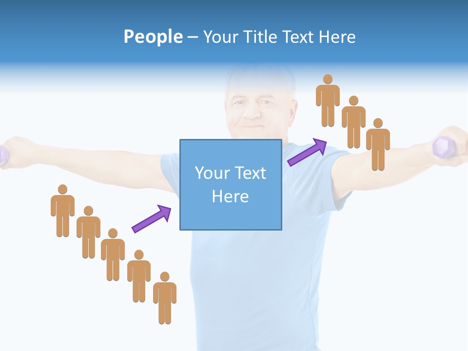 A Man Is Doing Exercises With Dumbbells PowerPoint Template