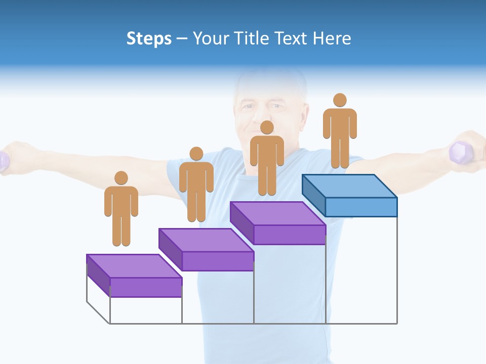 A Man Is Doing Exercises With Dumbbells PowerPoint Template