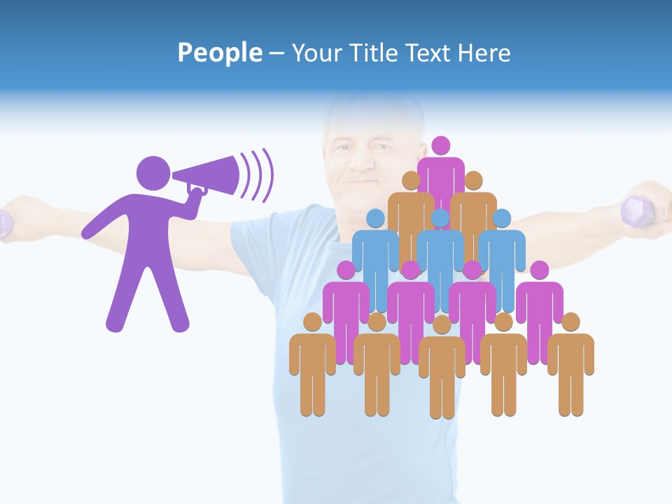 A Man Is Doing Exercises With Dumbbells PowerPoint Template