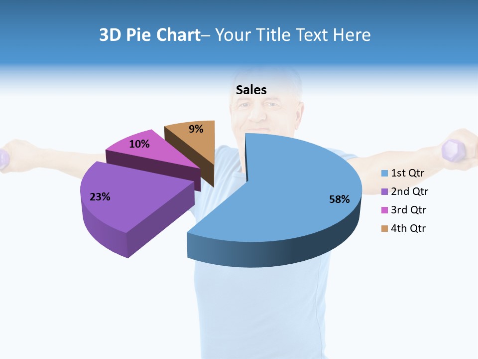 A Man Is Doing Exercises With Dumbbells PowerPoint Template