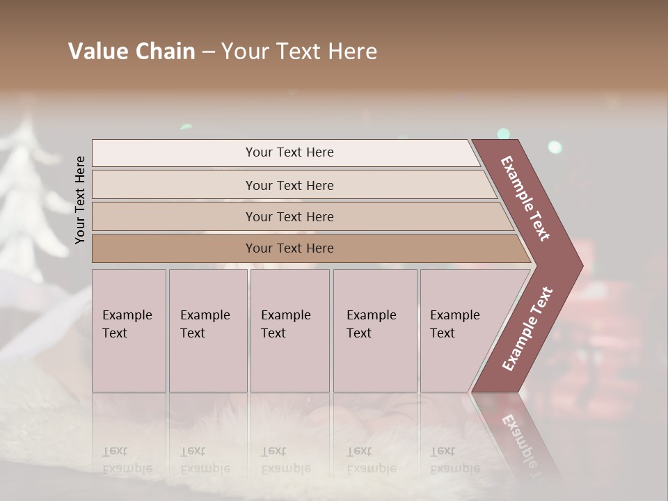 A Little Girl Sitting In Front Of A Christmas Tree PowerPoint Template