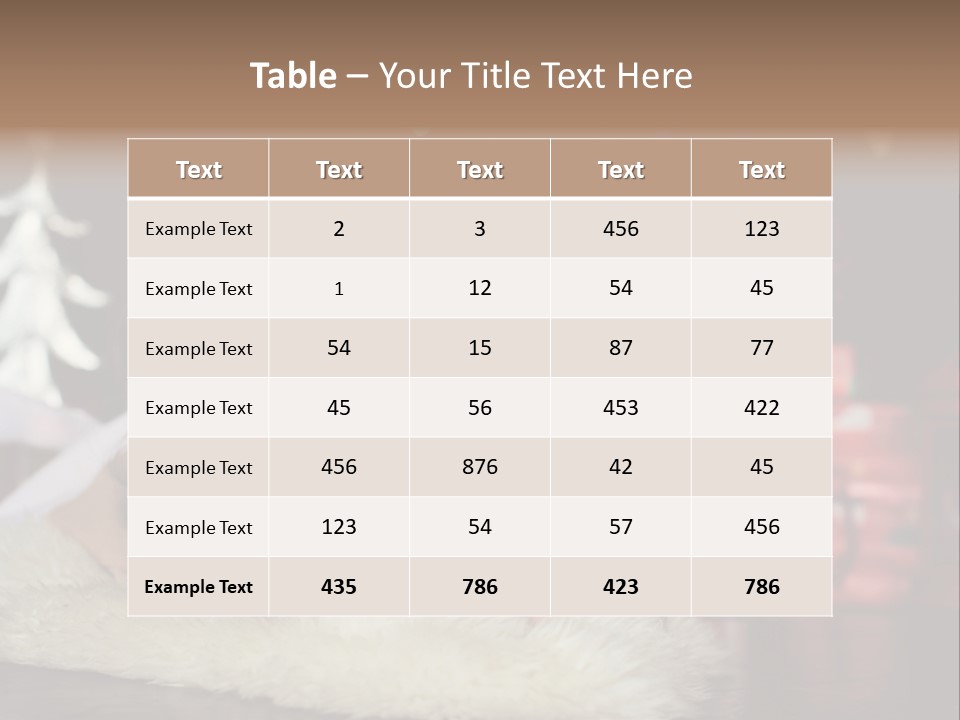 A Little Girl Sitting In Front Of A Christmas Tree PowerPoint Template