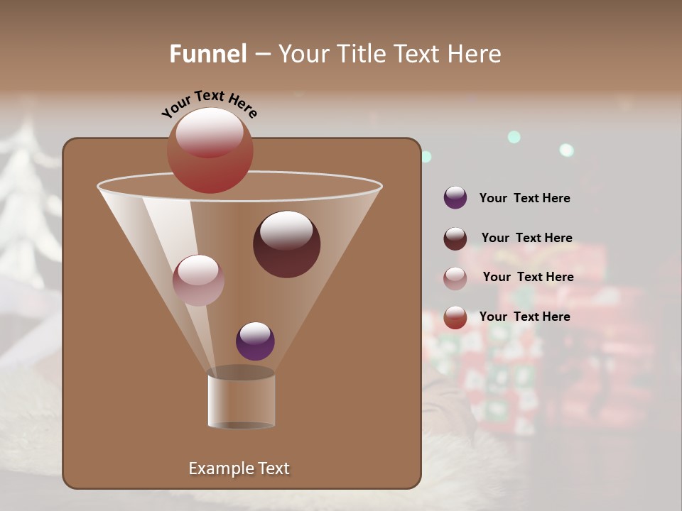 A Little Girl Sitting In Front Of A Christmas Tree PowerPoint Template