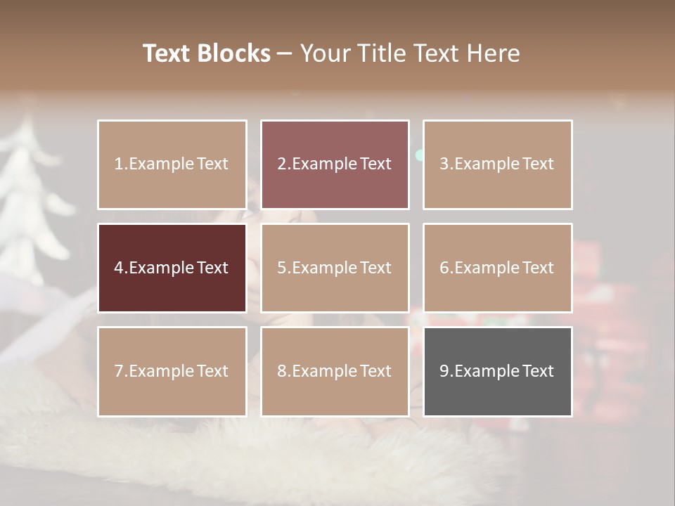 A Little Girl Sitting In Front Of A Christmas Tree PowerPoint Template