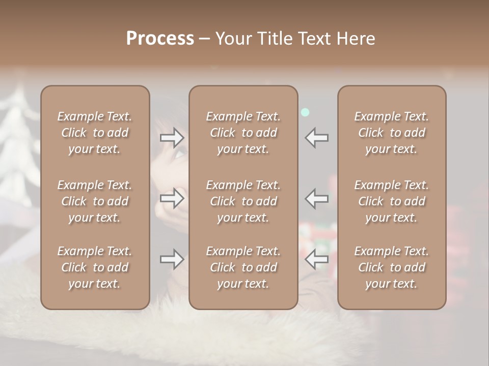 A Little Girl Sitting In Front Of A Christmas Tree PowerPoint Template