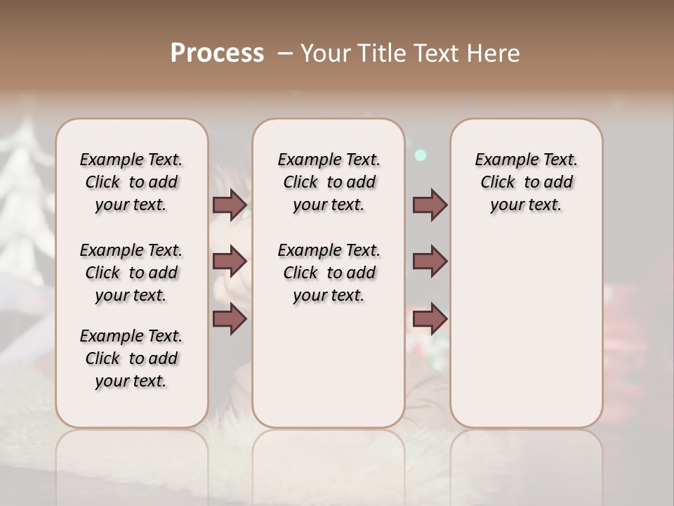 A Little Girl Sitting In Front Of A Christmas Tree PowerPoint Template