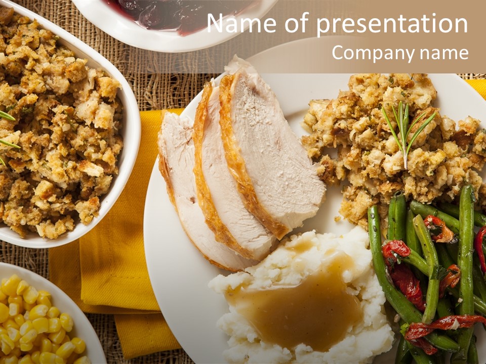 Stuffing Garnished Parsley PowerPoint Template