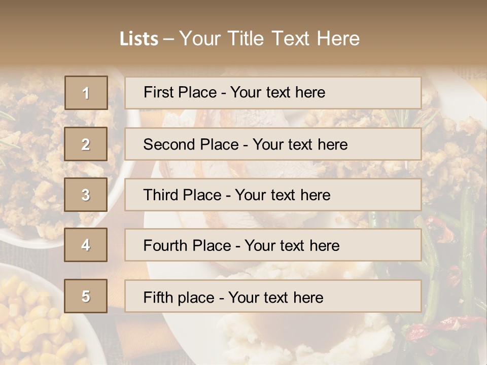 Stuffing Garnished Parsley PowerPoint Template