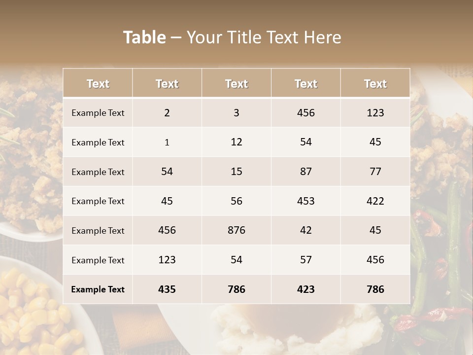 Stuffing Garnished Parsley PowerPoint Template
