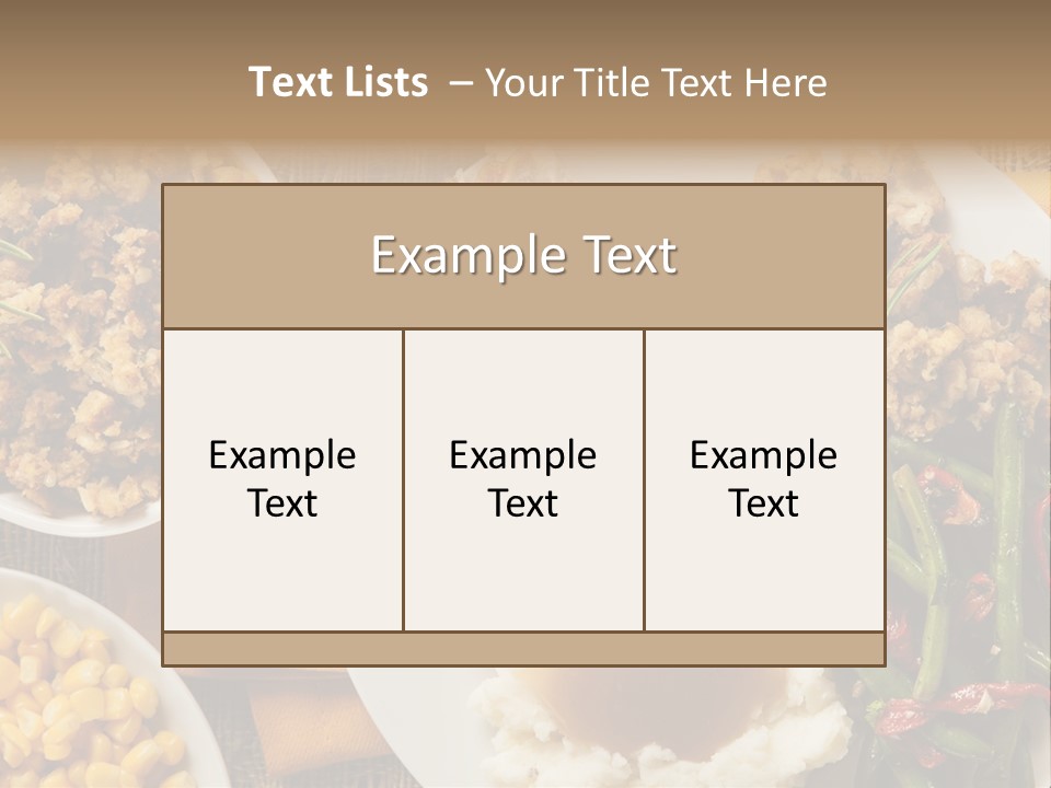Stuffing Garnished Parsley PowerPoint Template