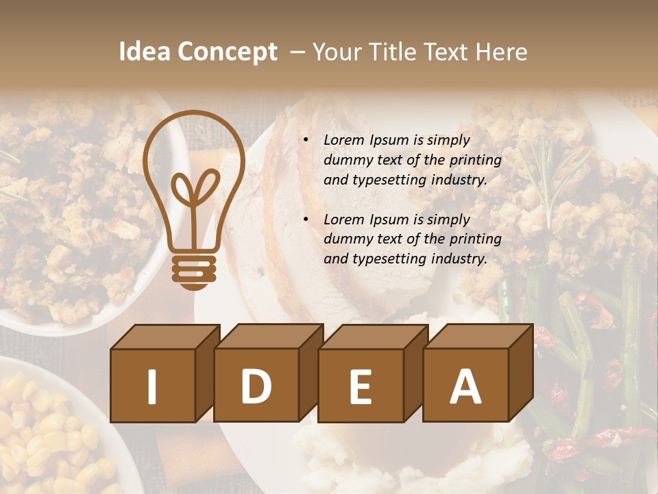 Stuffing Garnished Parsley PowerPoint Template