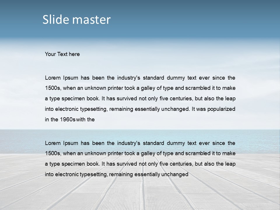 Leisure Wooden Outdoor PowerPoint Template