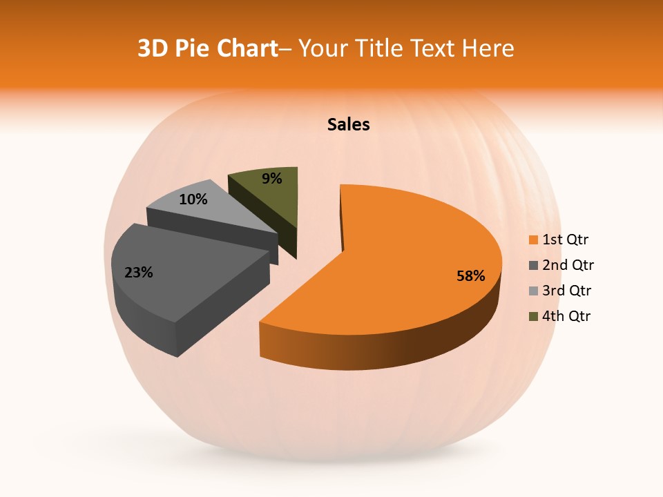 Pumpkin Halloween Decorative Trick PowerPoint Template
