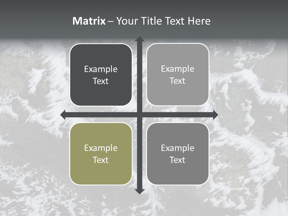 An Aerial View Of Snow Covered Rocks And Trees PowerPoint Template