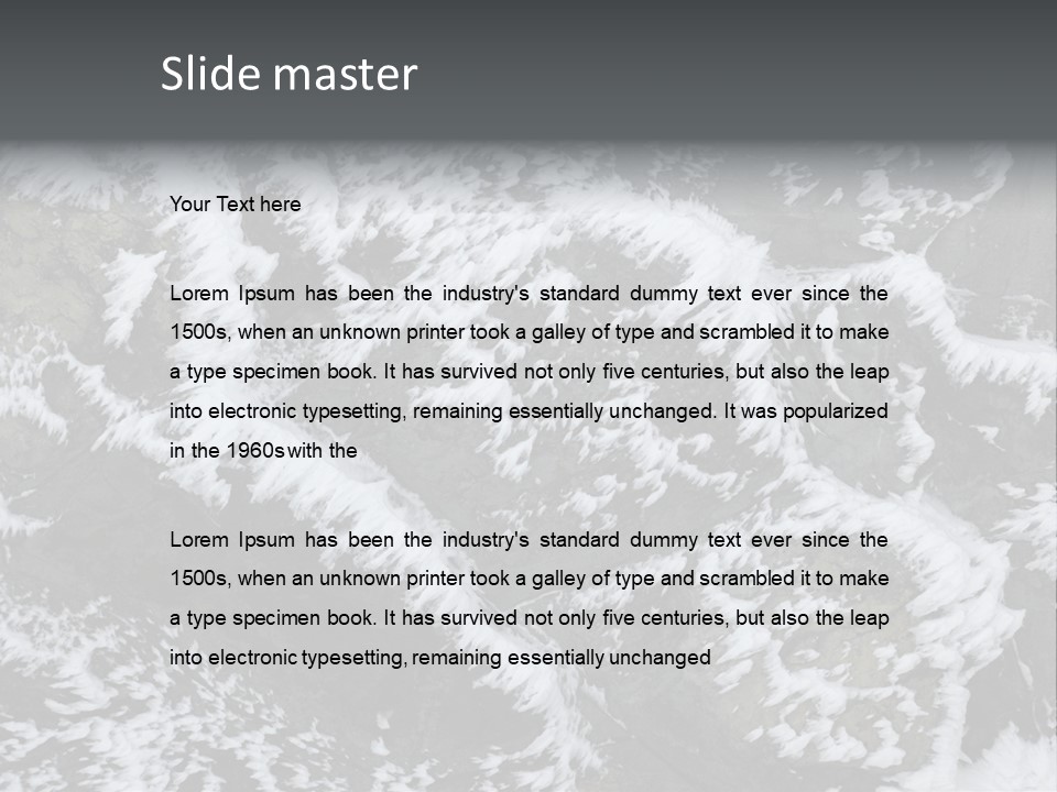 An Aerial View Of Snow Covered Rocks And Trees PowerPoint Template
