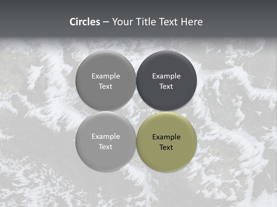 An Aerial View Of Snow Covered Rocks And Trees PowerPoint Template