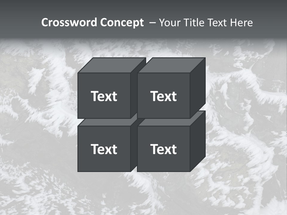 An Aerial View Of Snow Covered Rocks And Trees PowerPoint Template