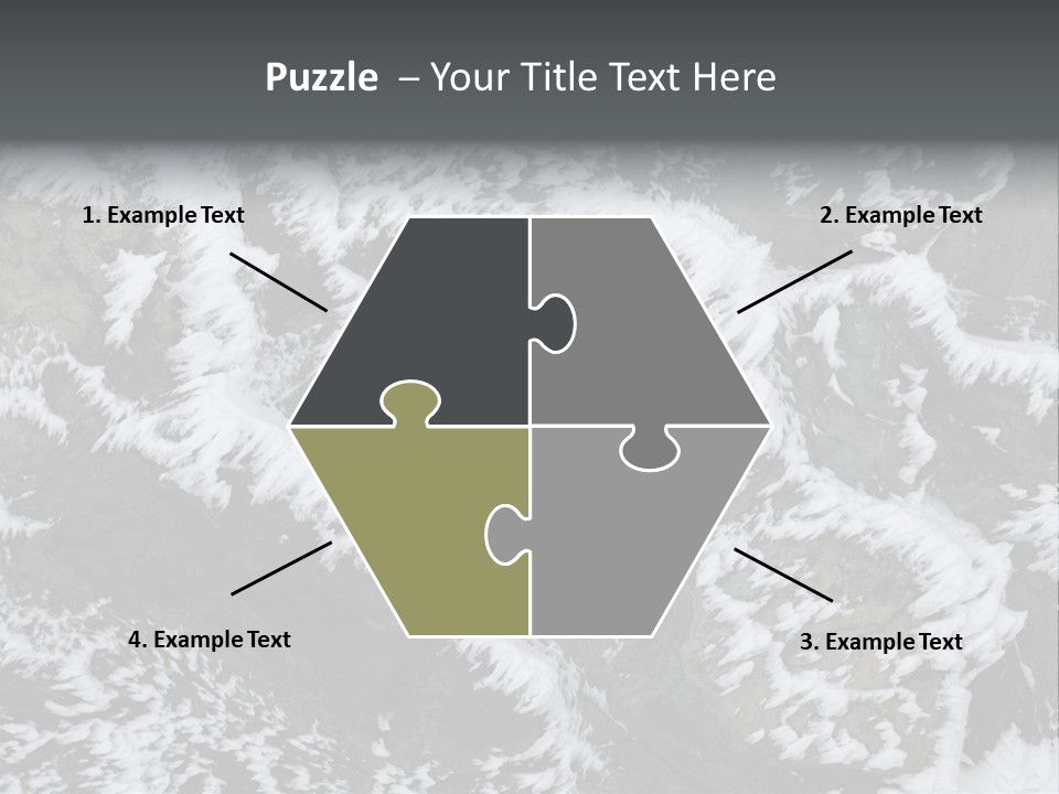 An Aerial View Of Snow Covered Rocks And Trees PowerPoint Template