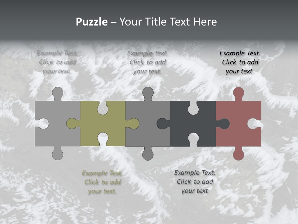 An Aerial View Of Snow Covered Rocks And Trees PowerPoint Template