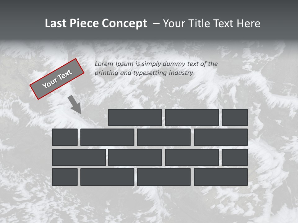 An Aerial View Of Snow Covered Rocks And Trees PowerPoint Template
