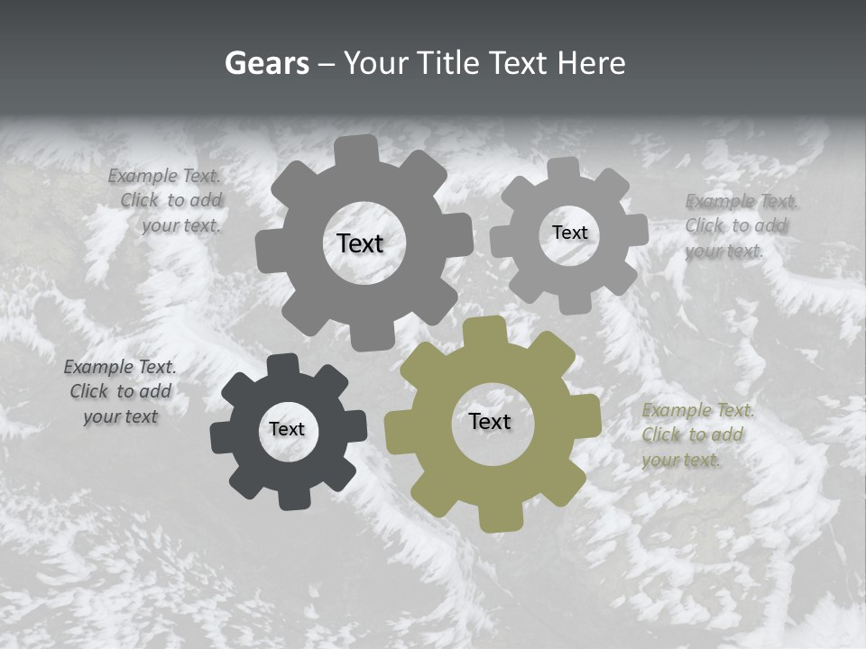 An Aerial View Of Snow Covered Rocks And Trees PowerPoint Template