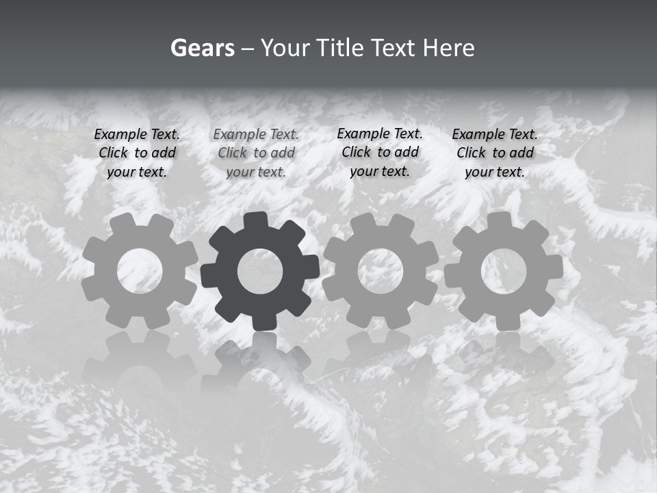 An Aerial View Of Snow Covered Rocks And Trees PowerPoint Template