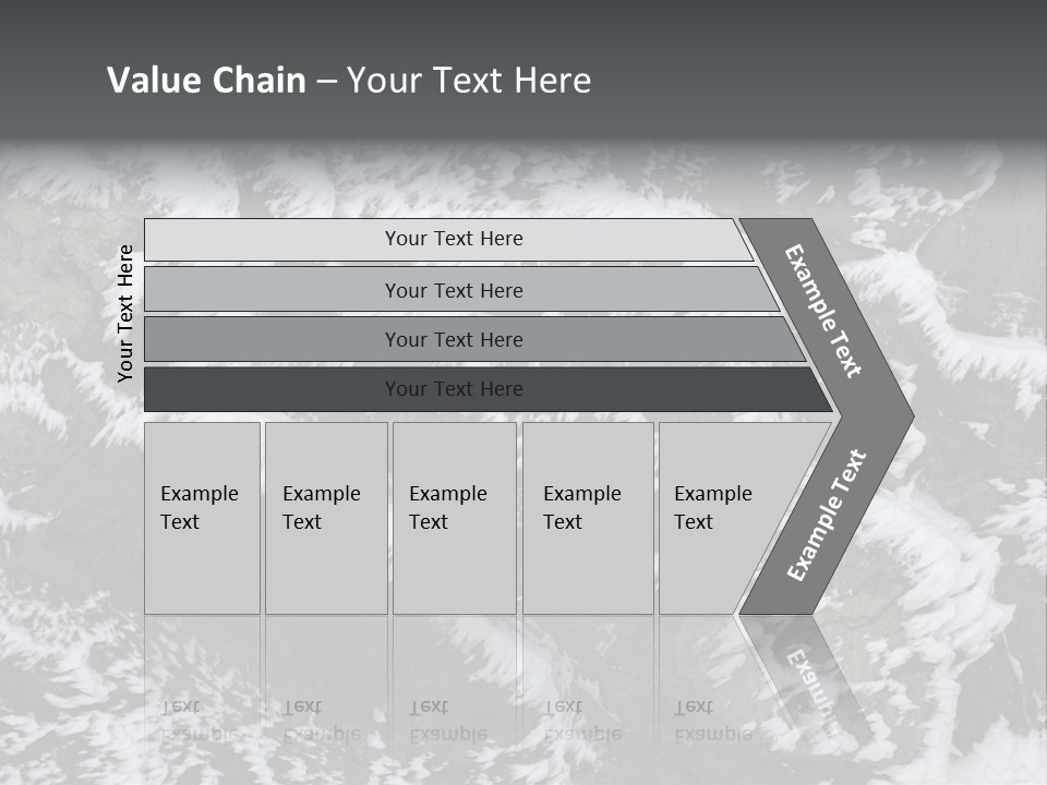 An Aerial View Of Snow Covered Rocks And Trees PowerPoint Template