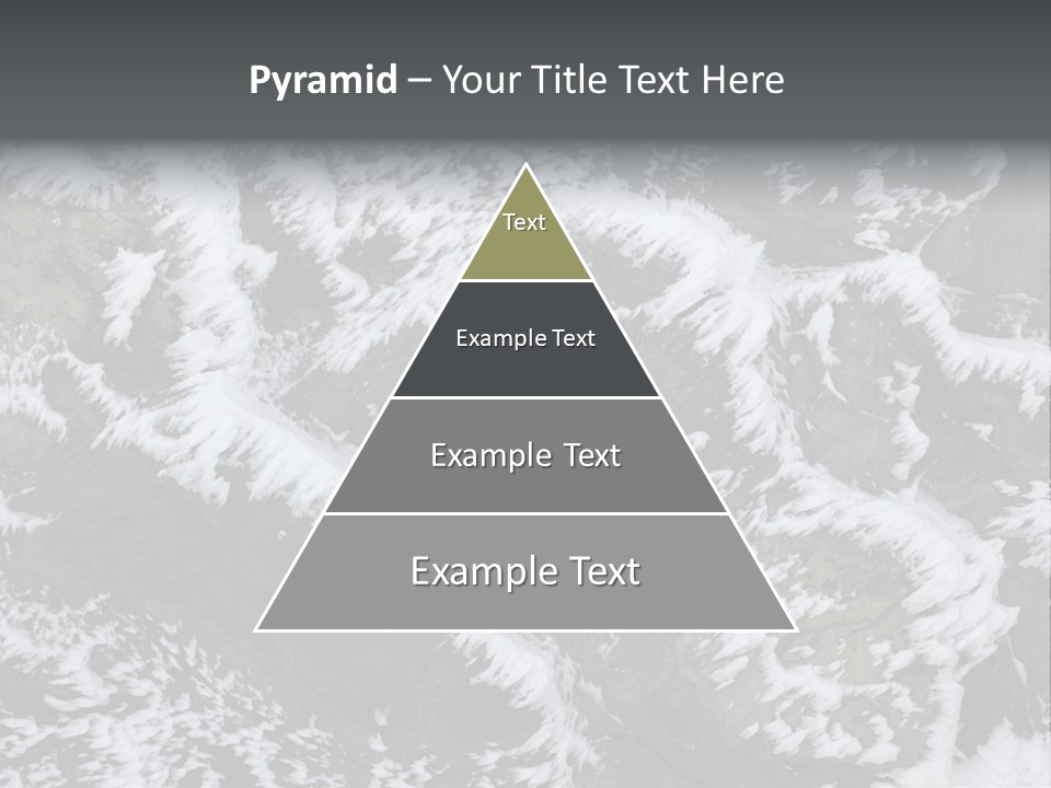 An Aerial View Of Snow Covered Rocks And Trees PowerPoint Template