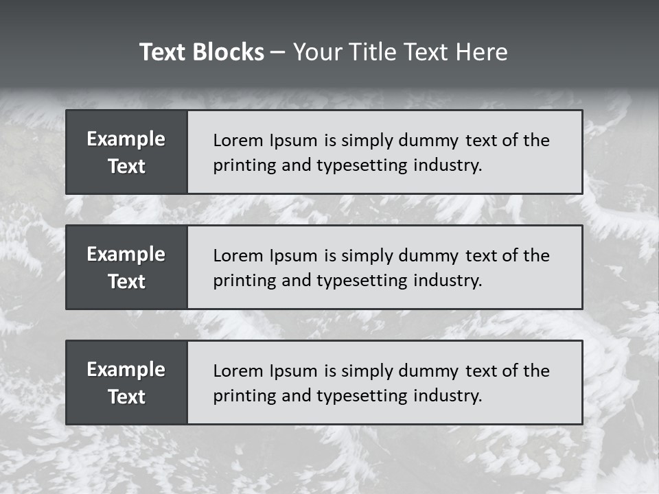 An Aerial View Of Snow Covered Rocks And Trees PowerPoint Template