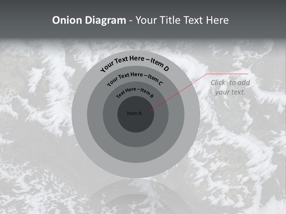 An Aerial View Of Snow Covered Rocks And Trees PowerPoint Template