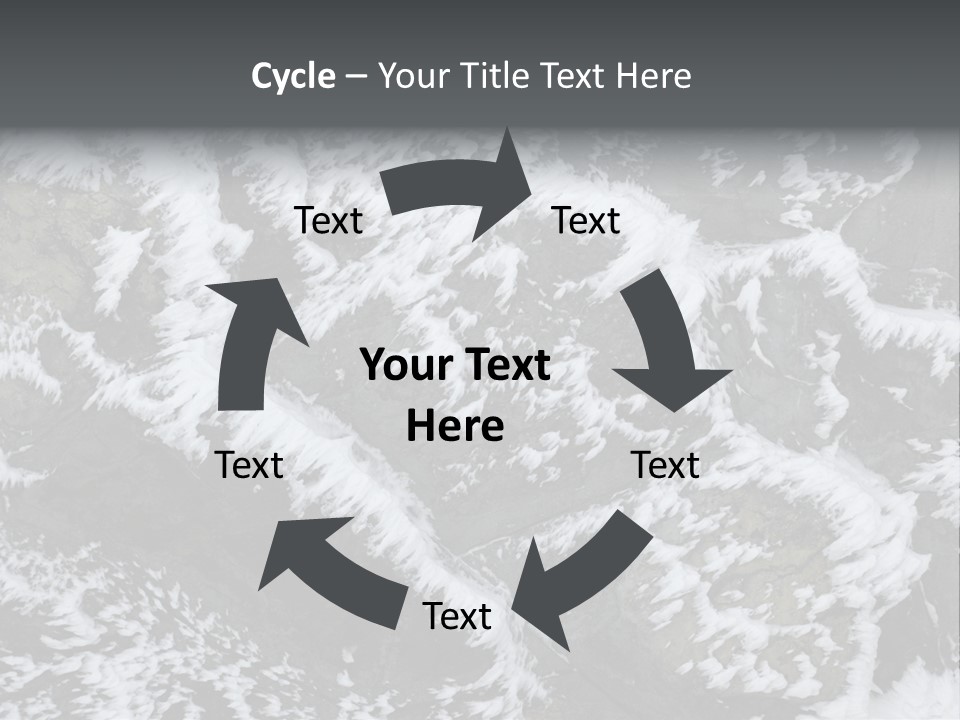 An Aerial View Of Snow Covered Rocks And Trees PowerPoint Template