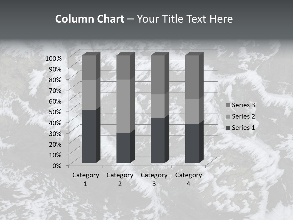 An Aerial View Of Snow Covered Rocks And Trees PowerPoint Template