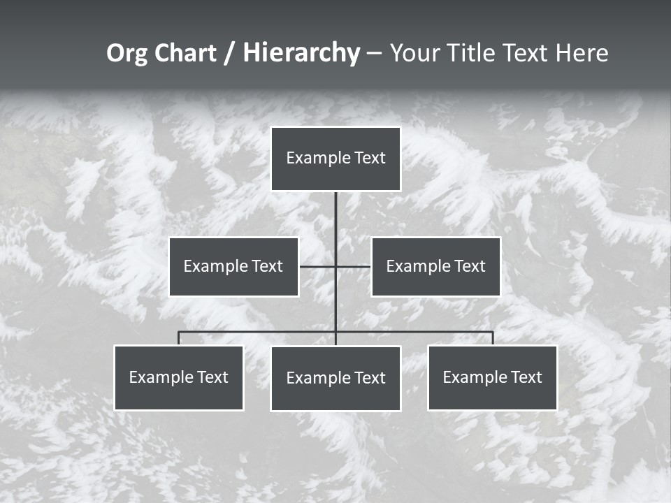 An Aerial View Of Snow Covered Rocks And Trees PowerPoint Template