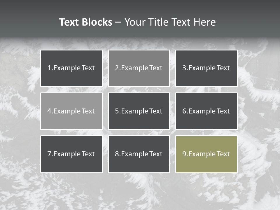 An Aerial View Of Snow Covered Rocks And Trees PowerPoint Template
