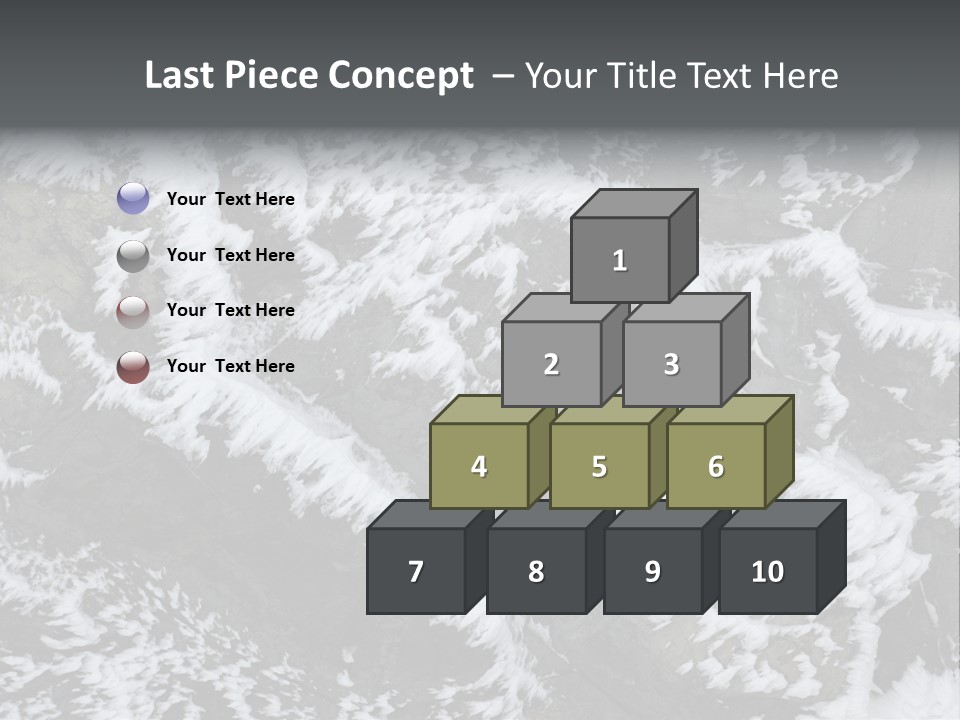 An Aerial View Of Snow Covered Rocks And Trees PowerPoint Template