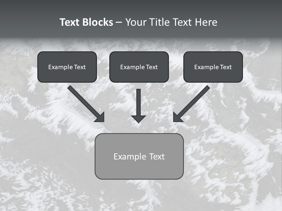 An Aerial View Of Snow Covered Rocks And Trees PowerPoint Template