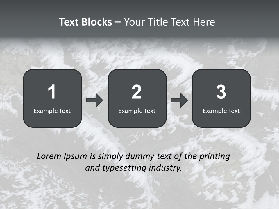 An Aerial View Of Snow Covered Rocks And Trees PowerPoint Template