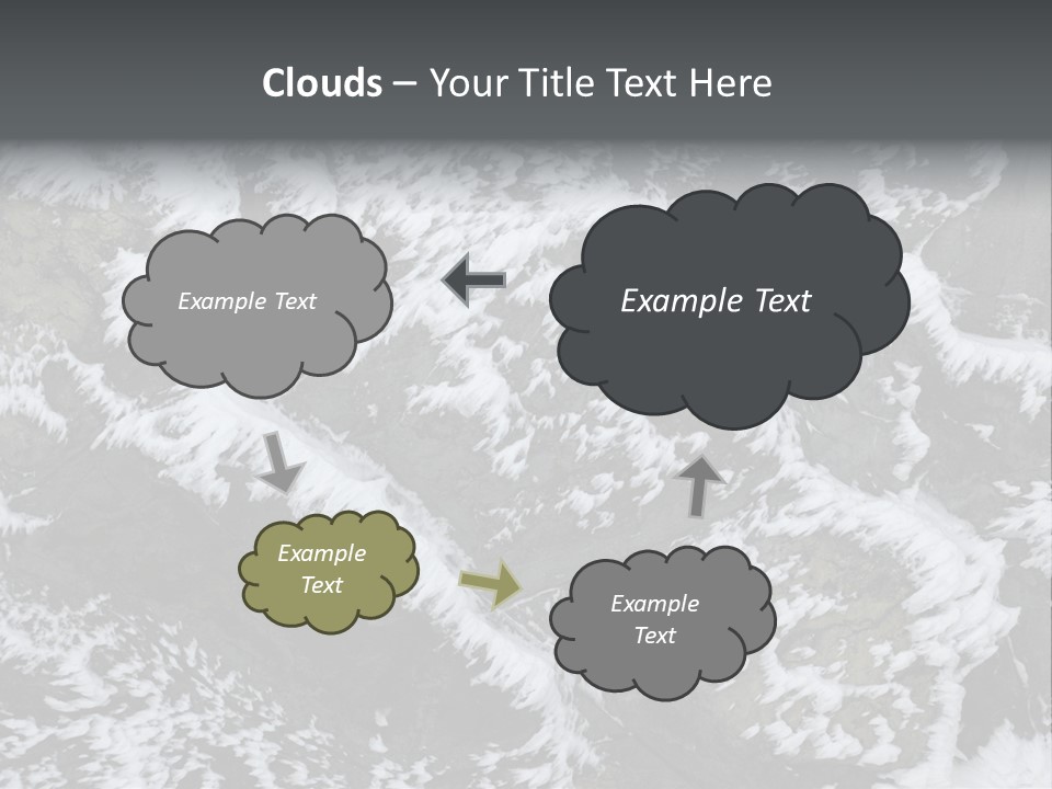 An Aerial View Of Snow Covered Rocks And Trees PowerPoint Template