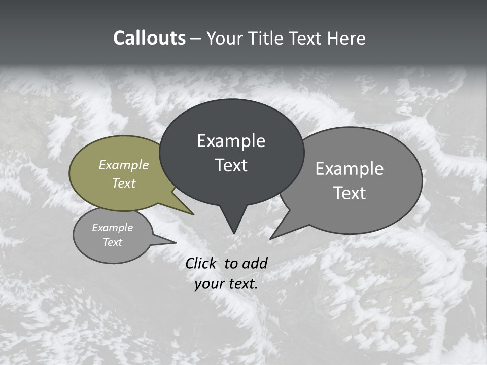 An Aerial View Of Snow Covered Rocks And Trees PowerPoint Template