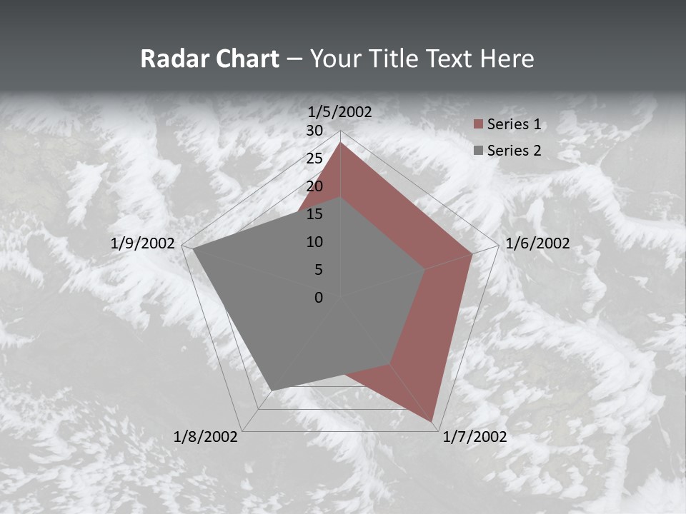 An Aerial View Of Snow Covered Rocks And Trees PowerPoint Template